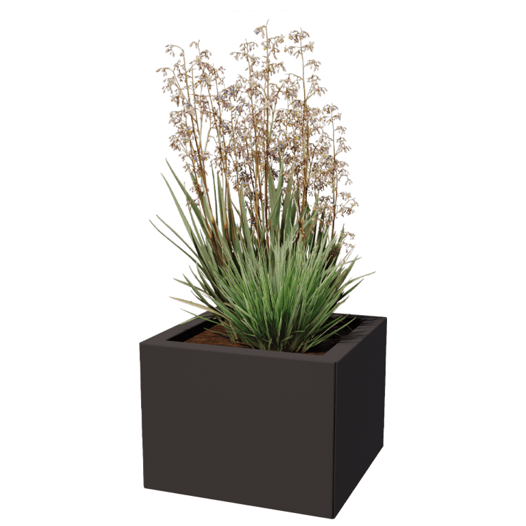 Powder coated steel planter Miami 40 x 40 cm