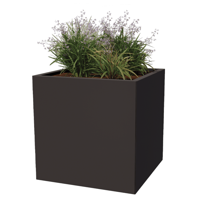 Powder coated steel planter Miami 70 x 70 cm