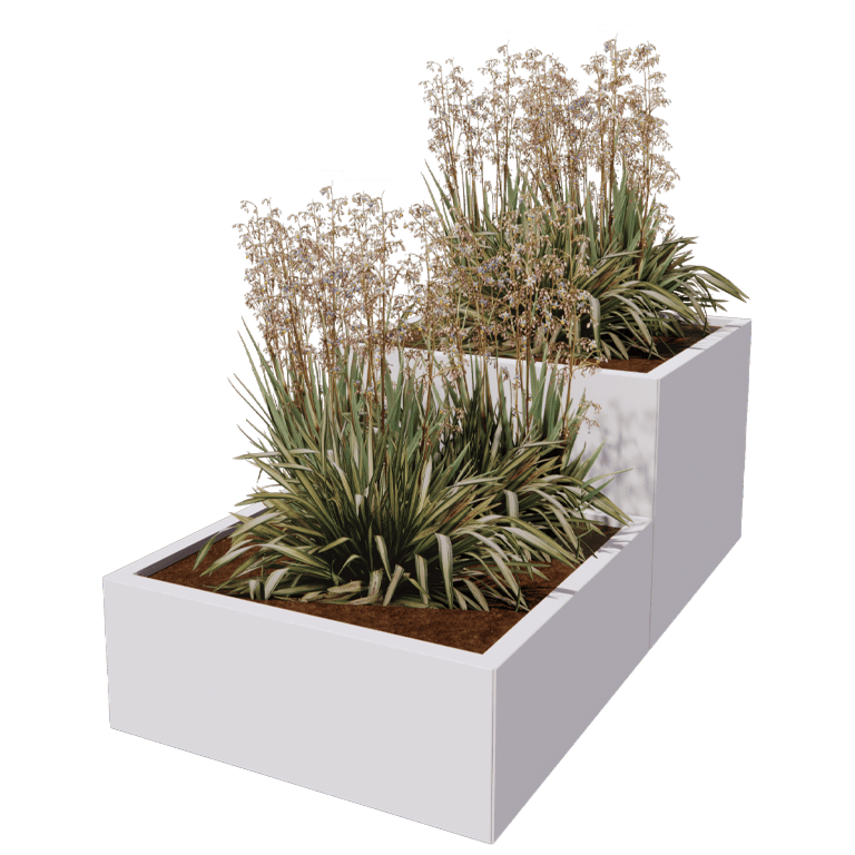 Powder coated steel planter Miami special II 80