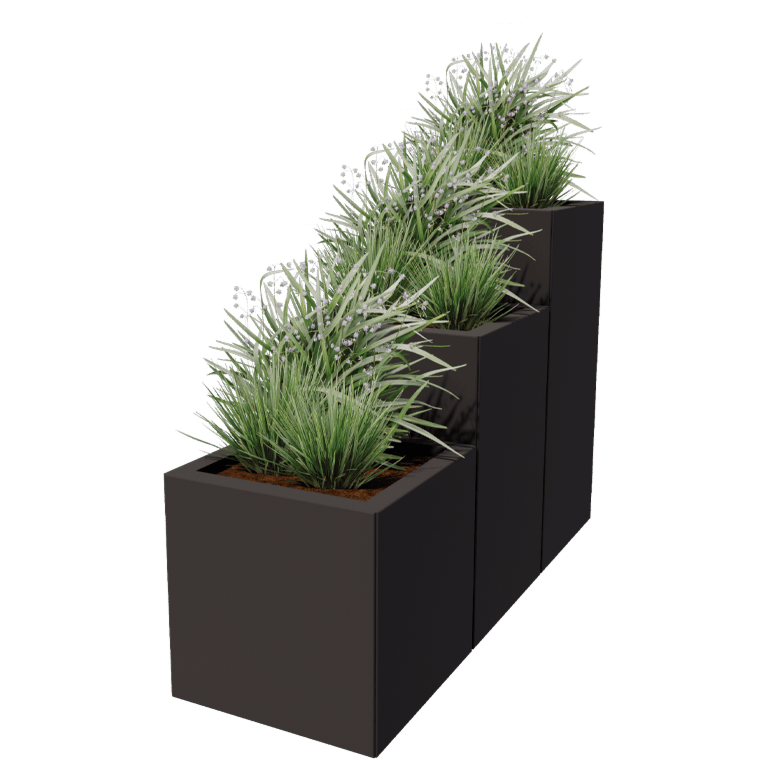 Powder coated steel planter Miami special III 40