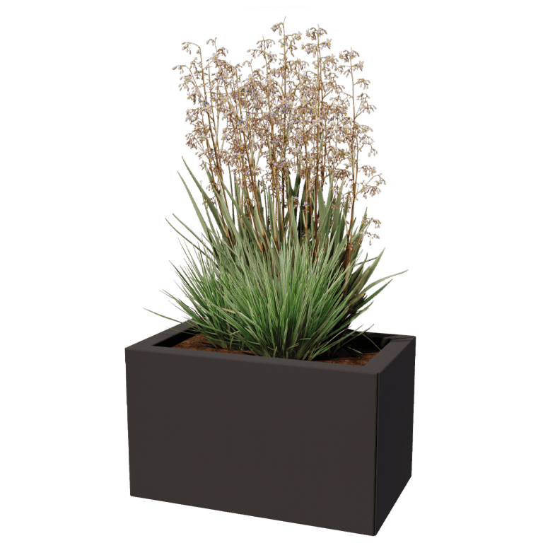 Powder coated steel planter Texas 30 x 50 cm
