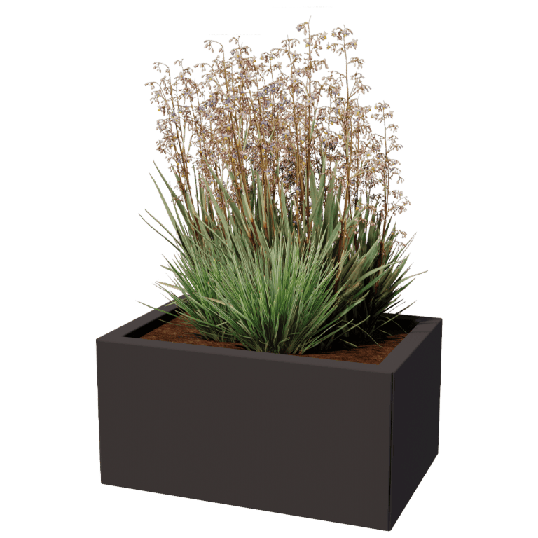 Powder coated steel planter Texas 40 x 60 cm