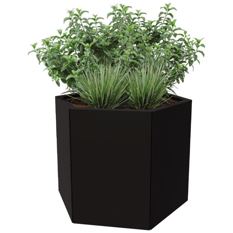 Powder coated steel planter Denver 40