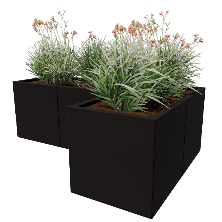 Powder coated steel planter Kansas 50