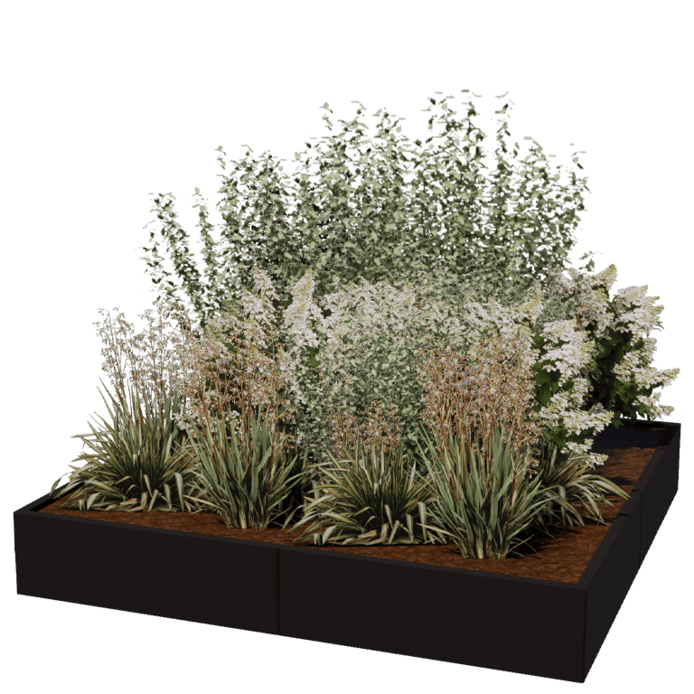 Powder coated steel planter Miami xxl 200 x 200 cm