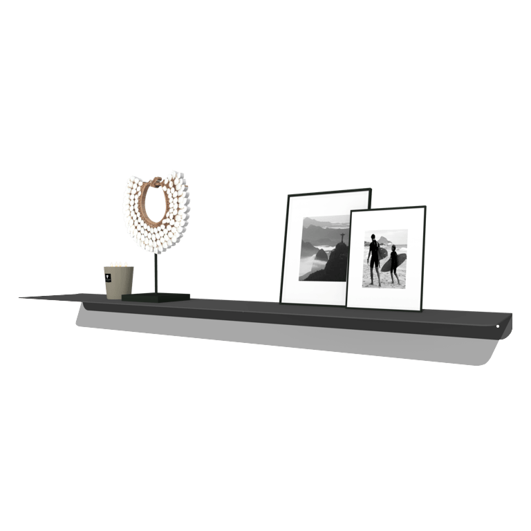 Powder coated steel wall shelve L-shape 120 x 20 cm