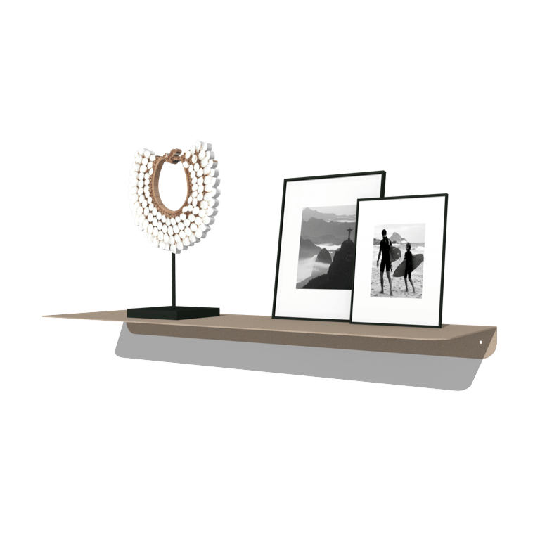 Powder coated steel wall shelve L-shape 80 x 20 cm