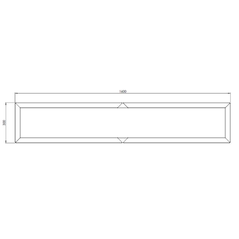 Corten steel planter Texas xxl 160 x 30 cm