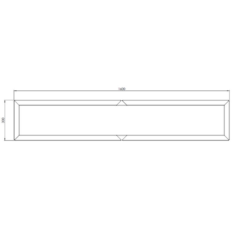 Powder coated steel planter Texas xxl 160 x 30 cm