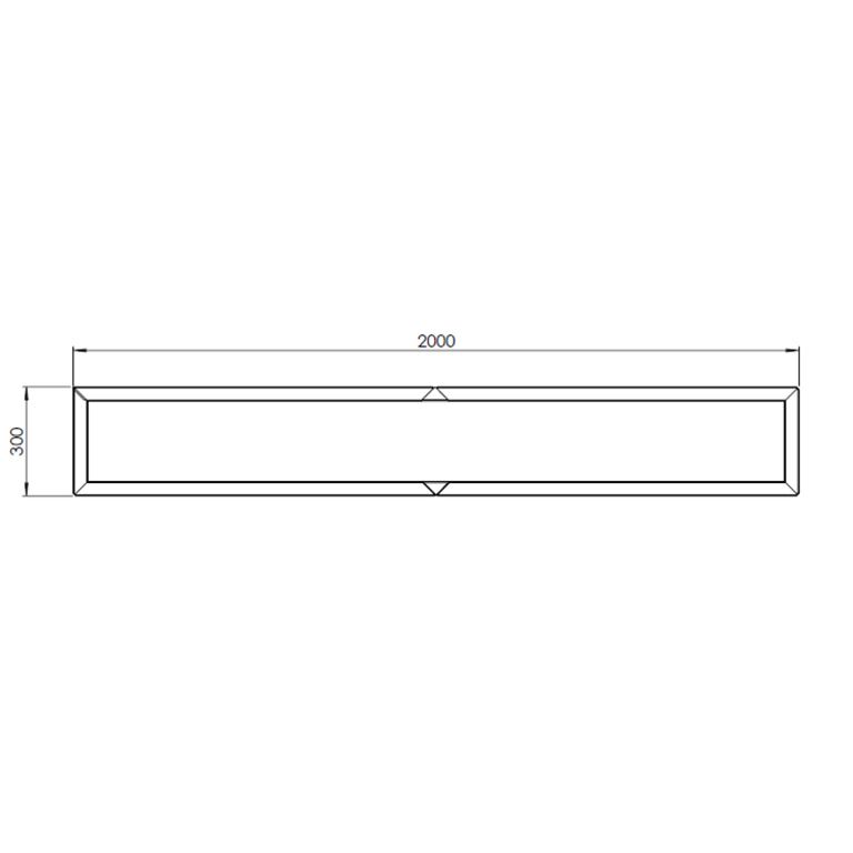 Corten steel planter Texas xxl 200 x 30 cm