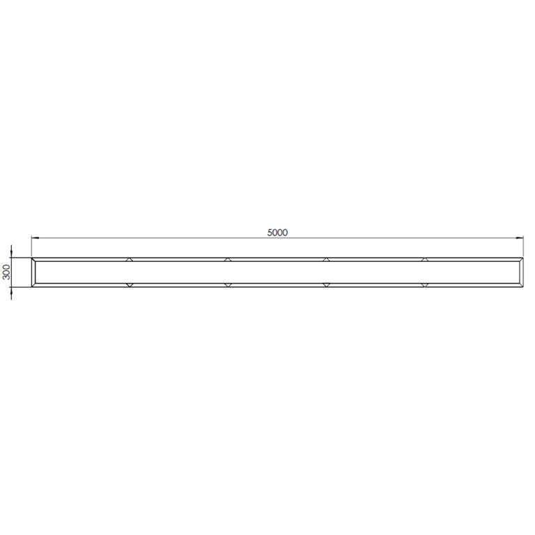 Powder coated steel planter Texas xxl 500 x 30 cm