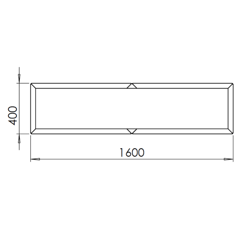 Corten steel planter Texas xxl 160 x 40 cm