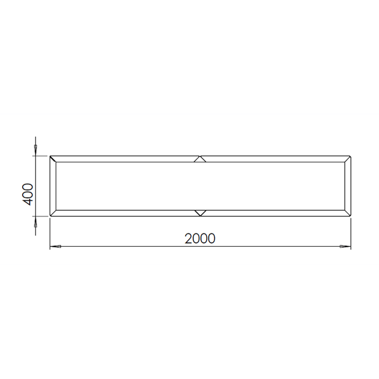 Corten steel planter Texas xxl 200 x 40 cm
