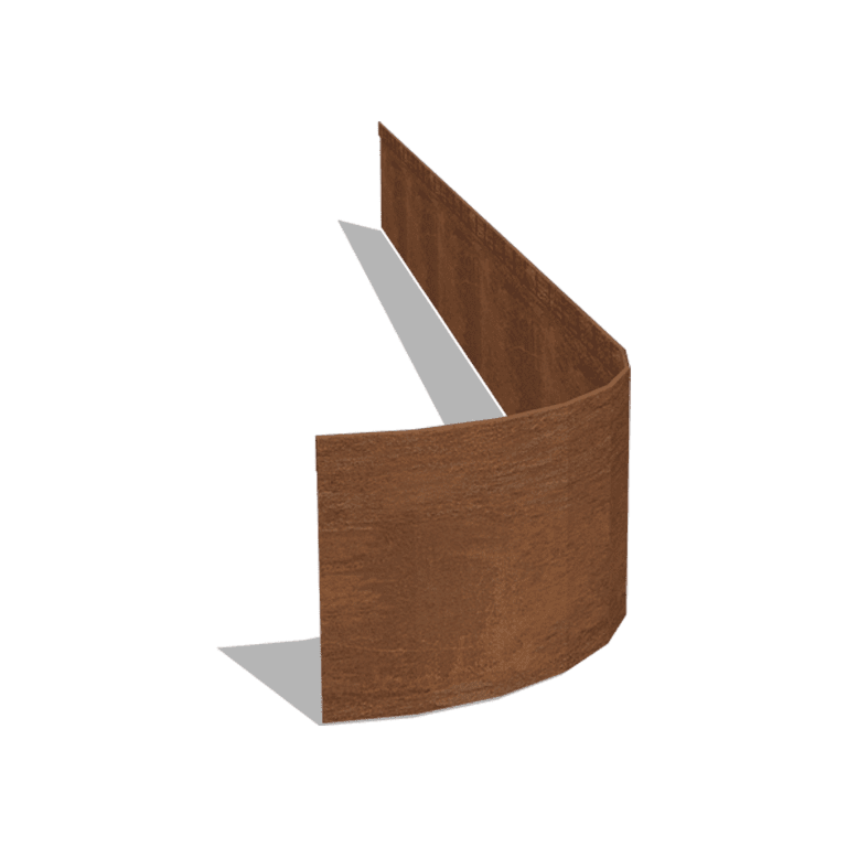 Corten steel border edge FLEX flattened 23 cm (length 240 cm)