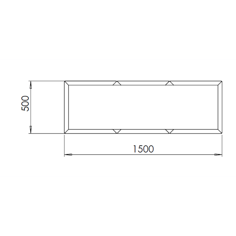 Corten steel planter Texas xxl 150 x 50 cm