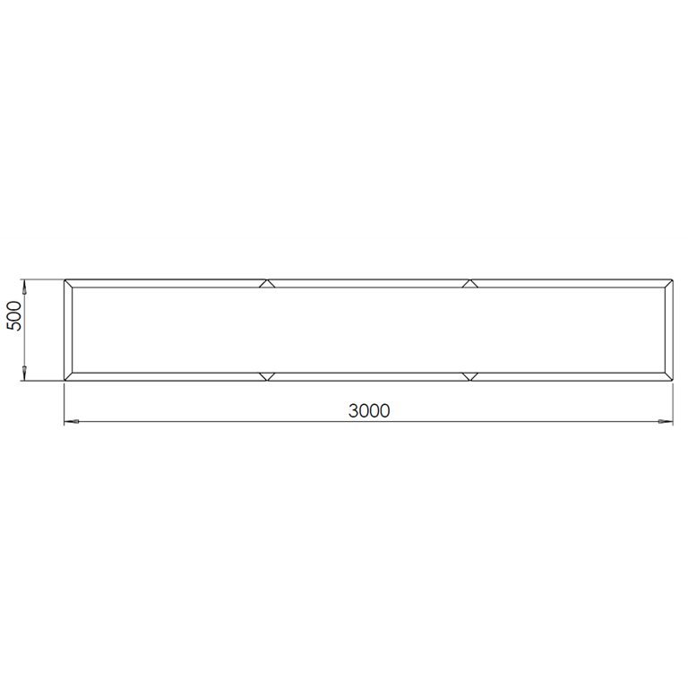 Corten steel planter Texas xxl 300 x 50 cm