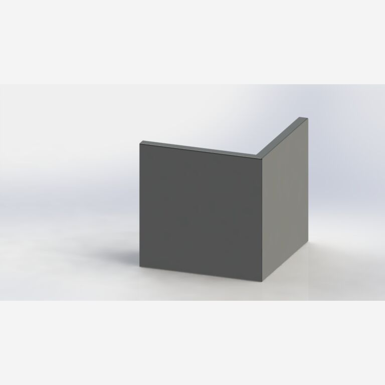 Powder coated steel retaining wall outside corner 50 x 50 cm (height 50 cm)