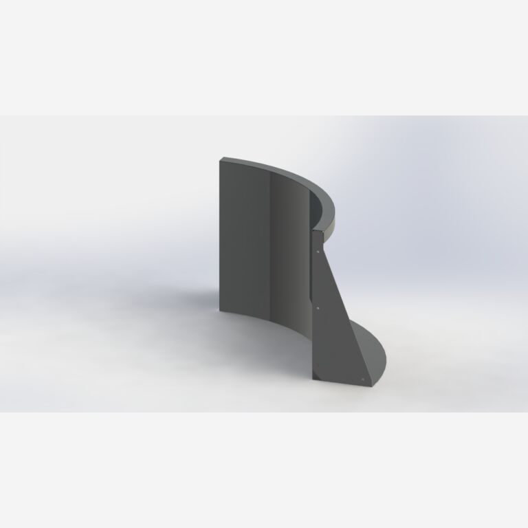 Powder coated steel retaining wall inside curve 50 x 50 cm (height 50 cm)