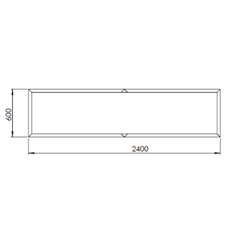 Corten steel planter Texas xxl 240 x 60 cm