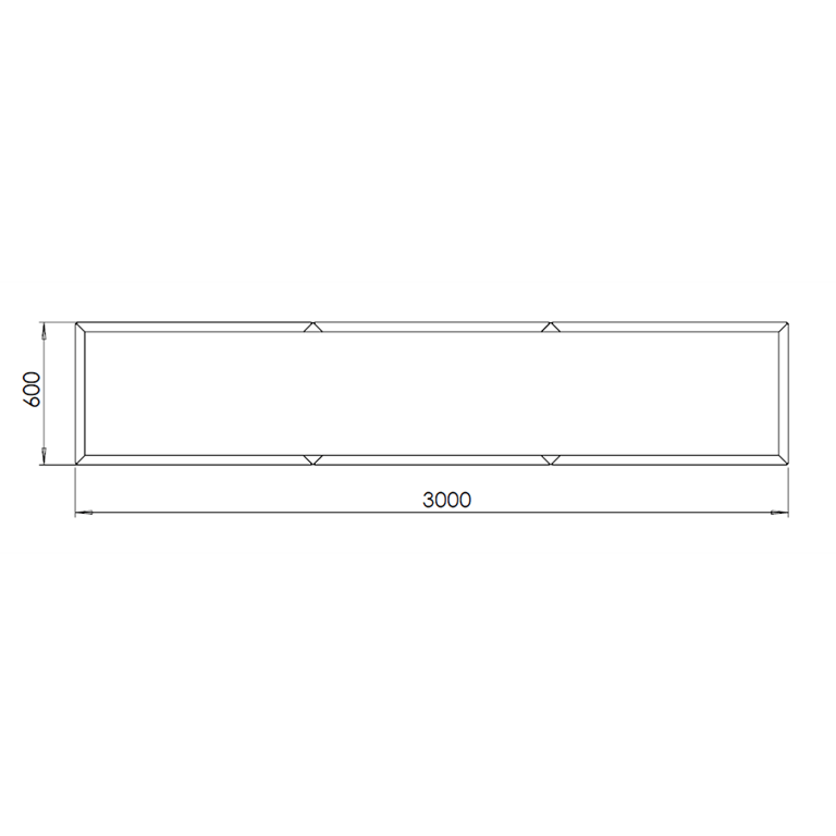 Corten steel planter Texas xxl 300 x 60 cm