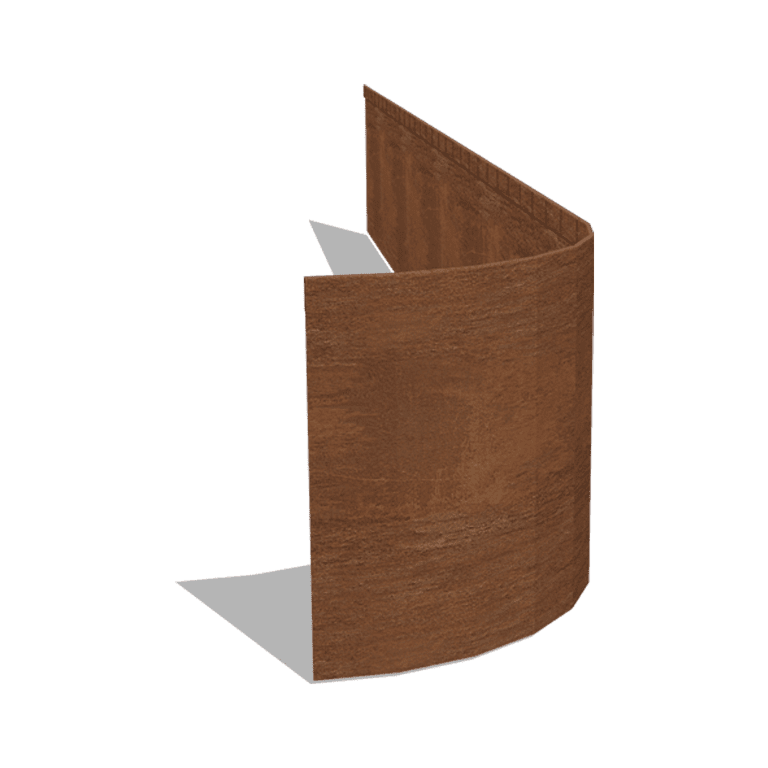 Corten steel border edge FLEX flattened 35 cm (length 240 cm)