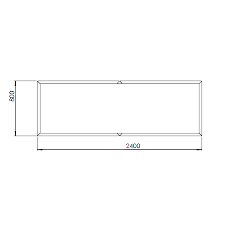 Corten steel planter Texas xxl 240 x 80 cm