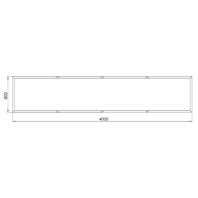 Corten steel planter Texas xxl 400 x 80 cm