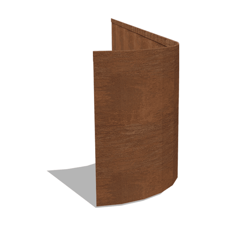 Corten steel border edge FLEX flattened 45 cm (length 240 cm)