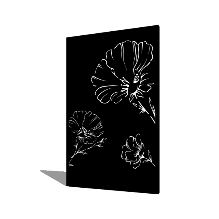 Powder coated steel panel poppy 120 x 6 x 190 cm