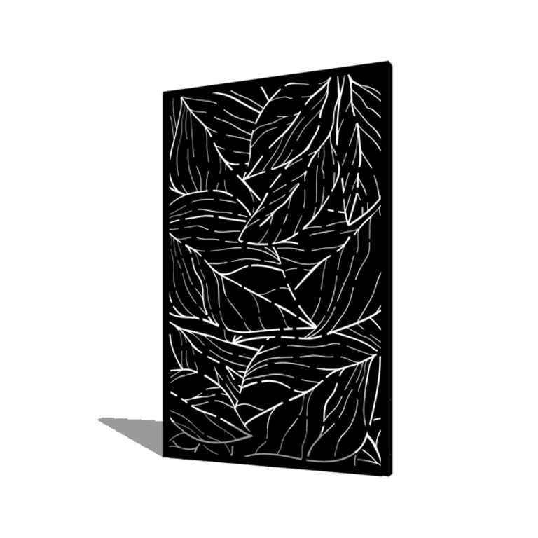 Powder coated steel panel leaves 120 x 6 x 190 cm