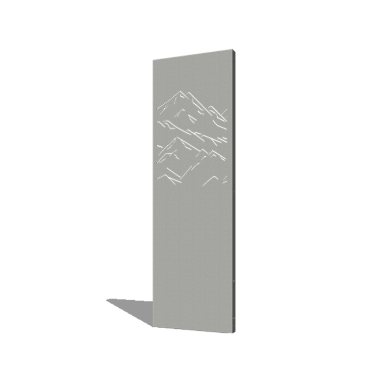 Powder coated steel panel mountains composition 3 60 x 6 x 190 cm