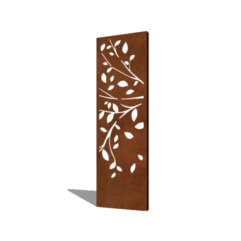 Corten steel panel tree part 2 60 x 6 x 190 cm