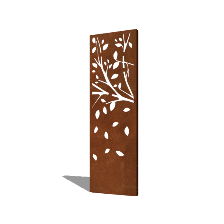 Corten steel panel tree part 3 60 x 6 x 190 cm