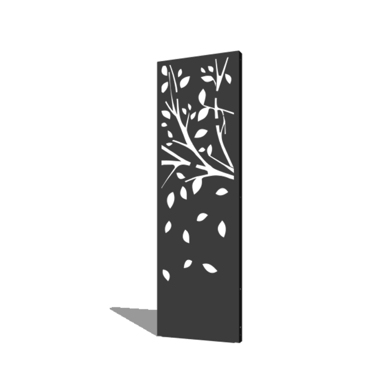 Powder coated steel panel tree part 3 60 x 6 x 190 cm