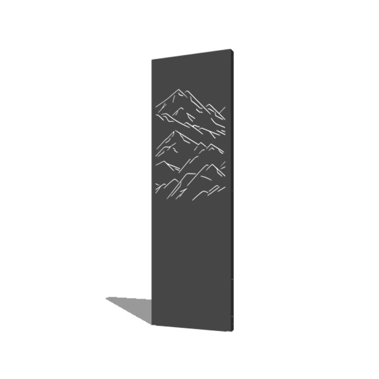 Powder coated steel panel mountains composition 1 60 x 6 x 190 cm