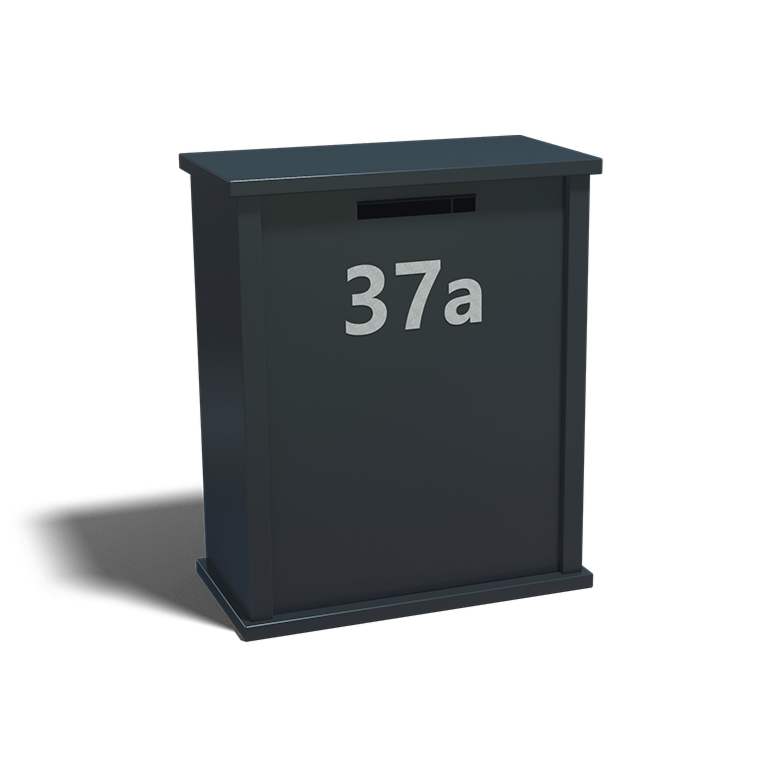 Powder coated steel letterbox Arizona Type L