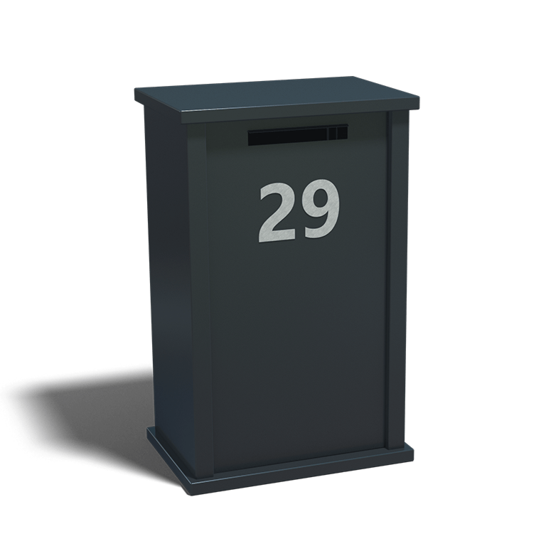 Powder coated steel letterbox Arizona Type M