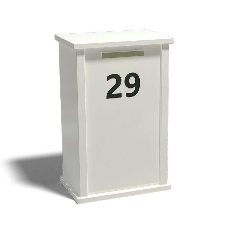 Powder coated steel letterbox Arizona Type M