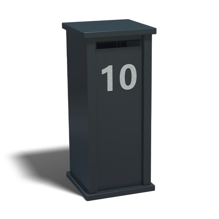 Powder coated steel letterbox Arizona Type S