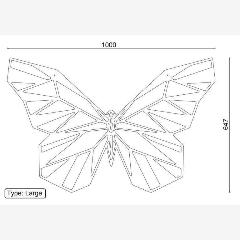 Metal wall decor Butterfly 2.0