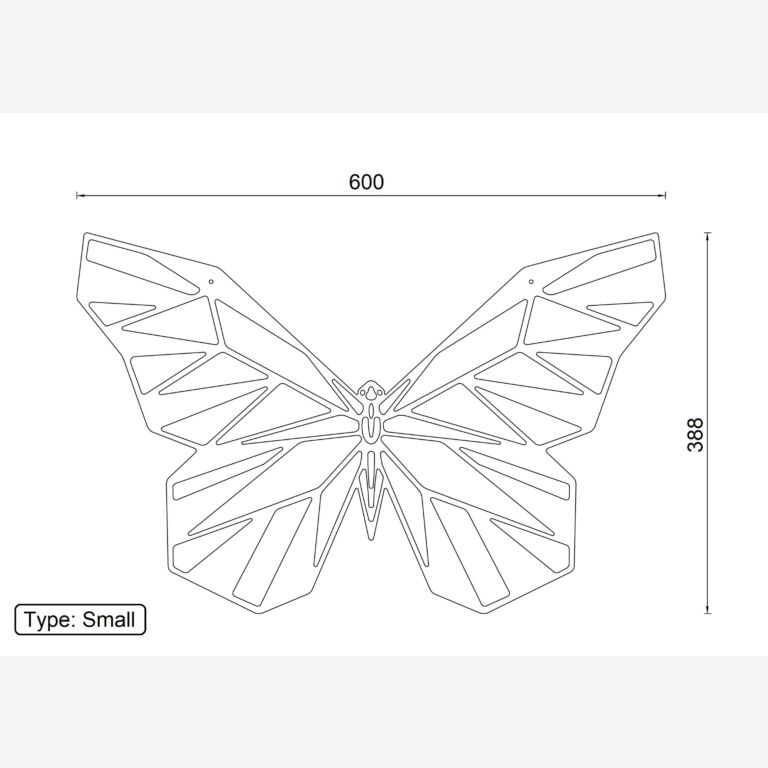 Metal wall decor Butterfly 2.0