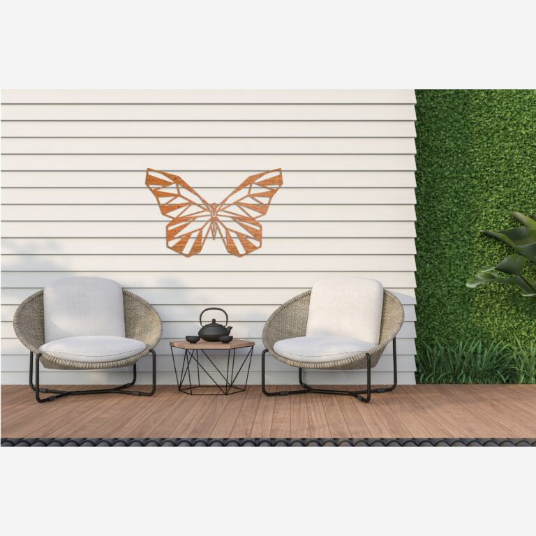Corten steel wall decor Butterfly 2.0