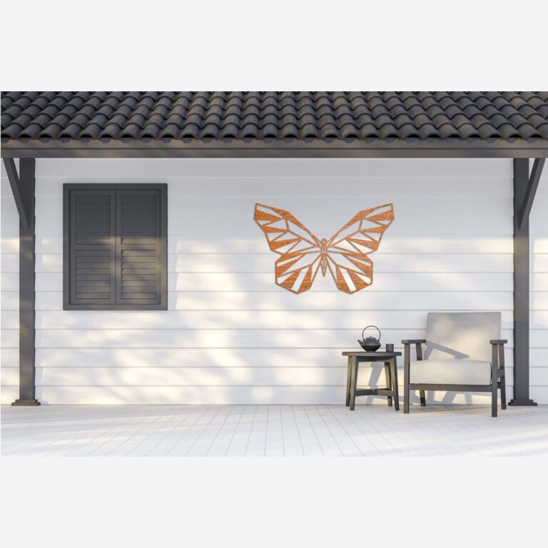 Corten steel wall decor Butterfly 2.0