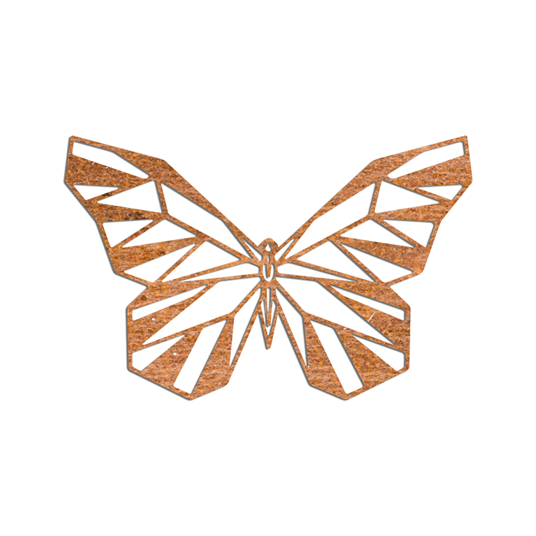 Corten steel wall decor Butterfly 2.0