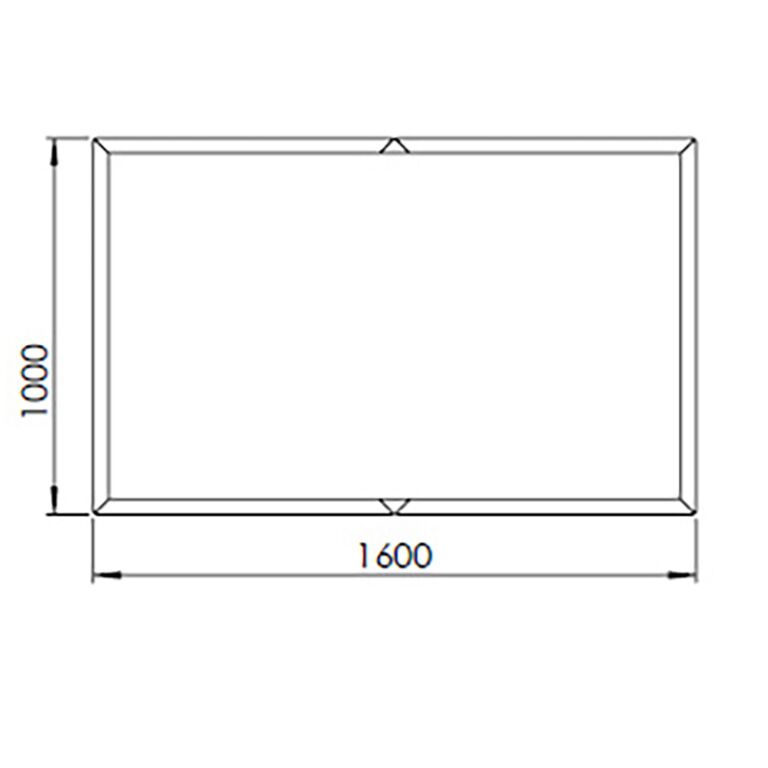 Powder coated steel planter Texas xxl 160 x 100 cm