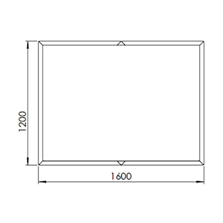 Powder coated steel planter Texas xxl 160 x 120 cm
