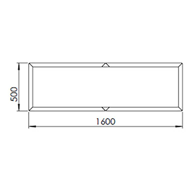 Corten steel planter Texas xxl 160 x 50 cm