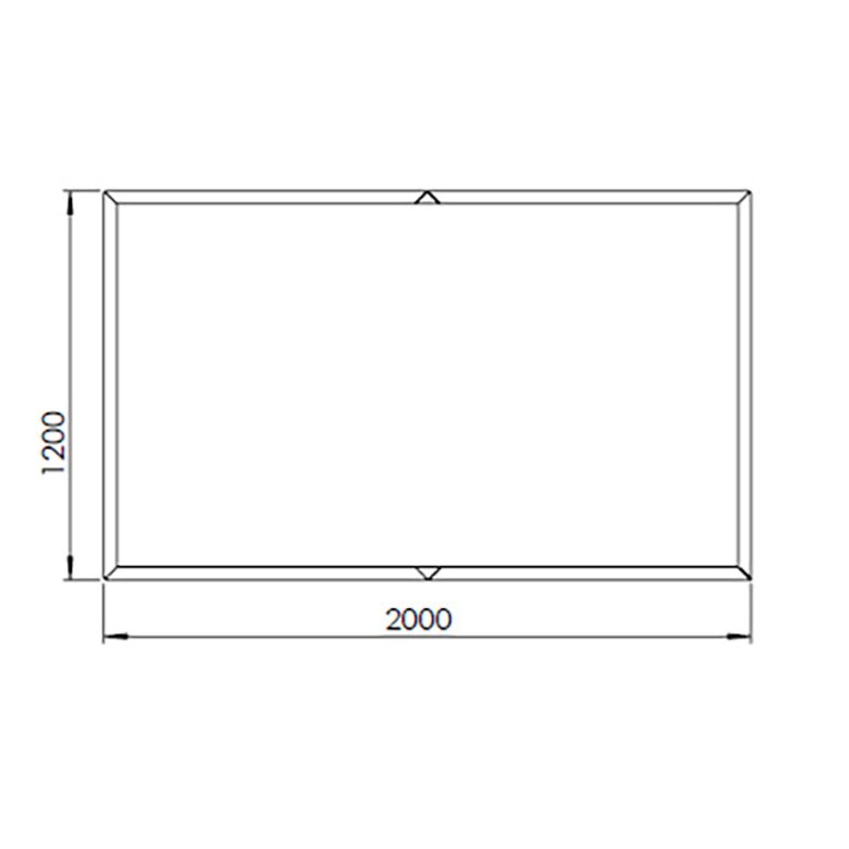 Powder coated steel planter Texas xxl 200 x 120 cm