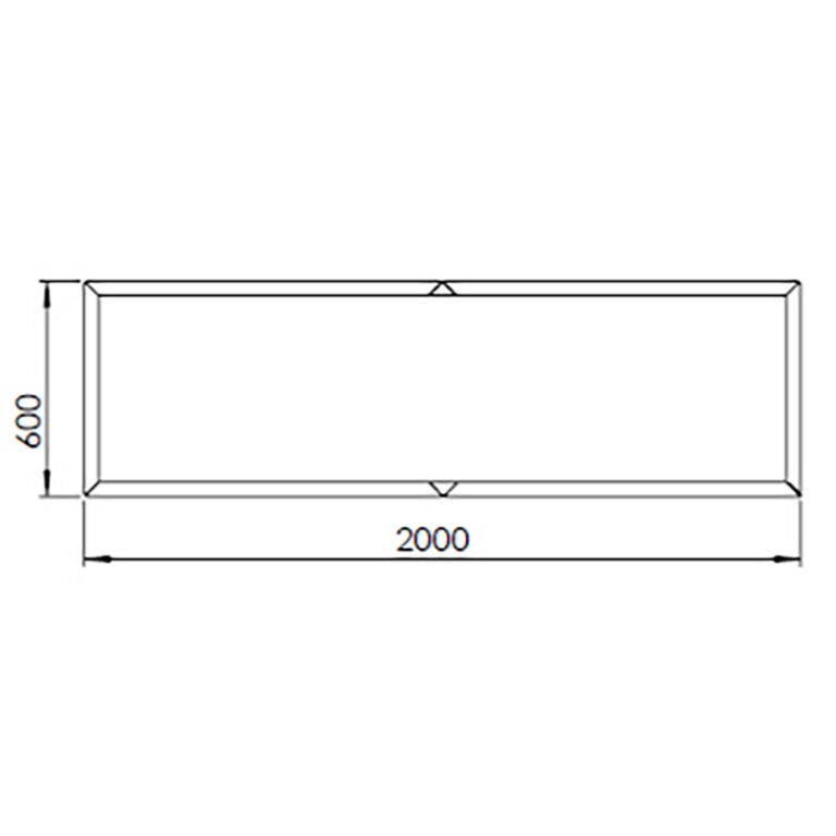 Corten steel planter Texas xxl 200 x 60 cm