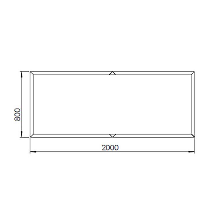 Powder coated steel planter Texas xxl 200 x 80 cm
